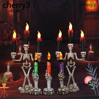 Cherry3 โคมไฟพลาสติก รูปผี ไร้เปลวไฟ สําหรับตกแต่งปาร์ตี้ฮาโลวีน