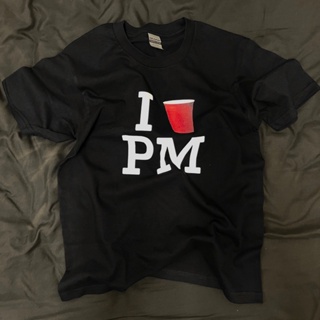 fashion เสื้อยืดแขนสั้น Post Malone T-Shirt | I ❤️ PM