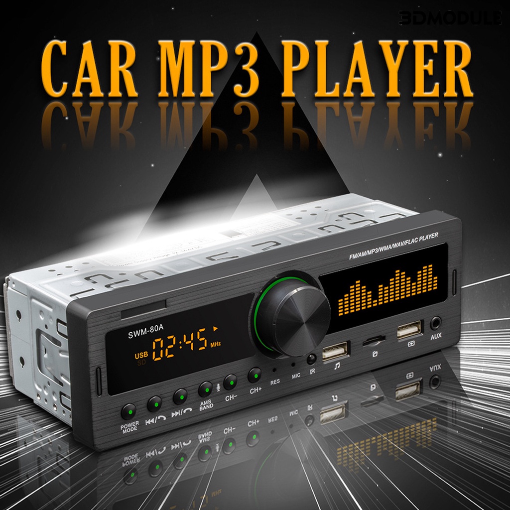 dm-player-เครื่องเล่น-mp3-วิทยุ-fm-บลูทูธ-aux-การ์ด-tf-u-diskswm-80a-แฮนด์ฟรี-usb-คู่-สําหรับรถยนต์