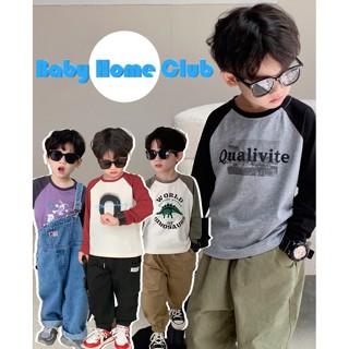 เสื้อยืดแขนยาว พิมพ์ลายการ์ตูนสัตว์ สไตล์เกาหลี ญี่ปุ่น ฤดูใบไม้ร่วง สําหรับเด็ก (90-150 ซม.)