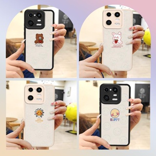 funny leather Phone Case For Xiaomi 13 Pro Cartoon protective heat dissipation couple Back Cover Phone lens protection