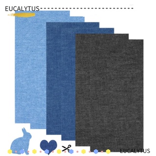 Eutus แผ่นผ้าโพลีเอสเตอร์ มีกาวในตัว 3 สี สําหรับซ่อมแซมเบาะโซฟา 6 ชิ้น