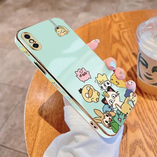 เคสไอโฟน iPhone 6 6S 7 8 Plus X XR XS MAX เคสโทรศัพท์มือถือแบบนิ่ม TPU กันกระแทก ลายตุ๊กตา Baokemeng หรูหรา