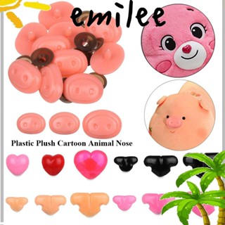 Emilee จมูกตุ๊กตา รูปสุนัขจิ้งจอก ทรงสามเหลี่ยม DIY อุปกรณ์เสริม สําหรับตุ๊กตา 10 ชิ้น