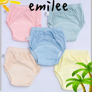 Emilee ผ้าอ้อมเด็ก ใช้ซ้ําได้ ผ้าฝ้าย กางเกงขาสั้น ชุดชั้นใน กางเกงชั้นใน ผ้าอ้อมเด็ก