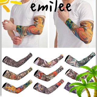 EMILEE ปลอกแขน ลายดอกไม้ ให้ความอบอุ่น ขนาดใหญ่ ป้องกันรังสียูวี เหมาะกับฤดูร้อน สําหรับเล่นกีฬาบาสเก็ตบอล