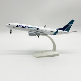 โมเดลเครื่องบินจําลอง แคนาดา WestJet B737 โลหะผสม ขนาด 20 ซม. สําหรับตกแต่ง