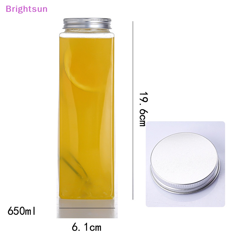 brightsun-ขวดพลาสติก-พร้อมฝาปิด-สําหรับใส่เครื่องดื่ม-ชานม-กาแฟ-น้ําผลไม้