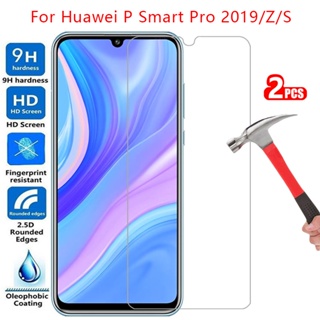 กระจกนิรภัยกันรอยหน้าจอ สําหรับ huawei p smart pro 2019 s case cover on psmart smar smat samrt phone case bag