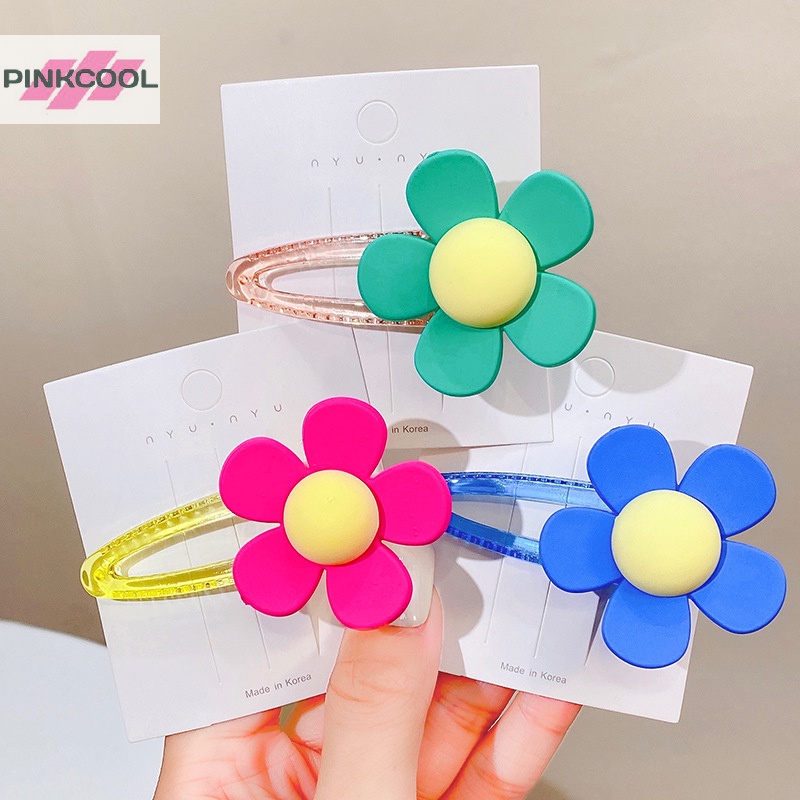 pinkcool-กิ๊บติดผม-รูปดอกไม้-สีแคนดี้-สําหรับผู้หญิง-ขายดี