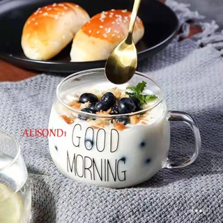 Alisond1 แก้วมัก ทนความร้อน พร้อมหูจับ สําหรับใส่เครื่องดื่มร้อน น้ําผลไม้ นม กาแฟ