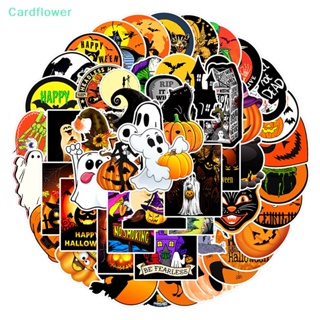 &lt;Cardflower&gt; สติกเกอร์ ลายฟักทอง แม่มด ผี ผี ฮาโลวีน สุดฮา สําหรับตกแต่งสมุดโน้ต 50 ชิ้น