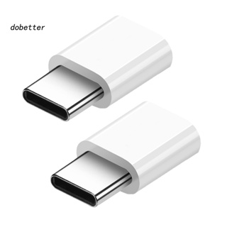 &lt;Dobetter&gt; อะแดปเตอร์ชาร์จ Micro-USB เป็น Type-C ตัวผู้ สําหรับ Android 2 ชิ้น