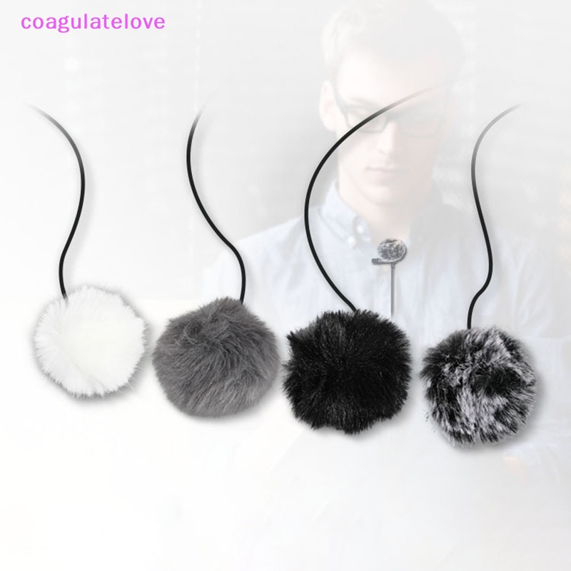 coagulatelove-ผ้าคลุมไมโครโฟน-ขนแกะ-กันลม-1-ซม-สีดํา-ขายดี
