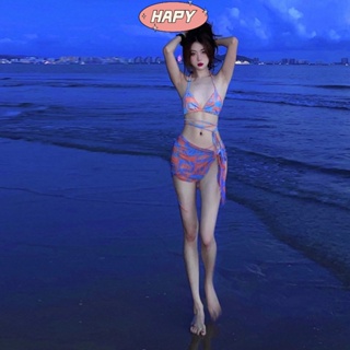 HAPY ชุดว่ายน้ำหญิงฤดูร้อน ใหม่ระเบิดเกาหลีในชุดบิกินี่สามชิ้นเซ็กซี่ร้อนร้อนชายหาดชุดว่ายน้ำสปา