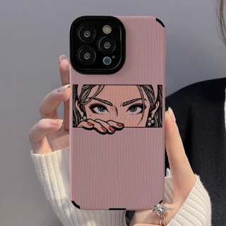 เคสโทรศัพท์มือถือหนัง กันกระแทก ลายการ์ตูนผู้หญิง สําหรับ Iphone 11 12 13 14 Pro Max 7 8 SE 7Plus 8Plus XR XS Max