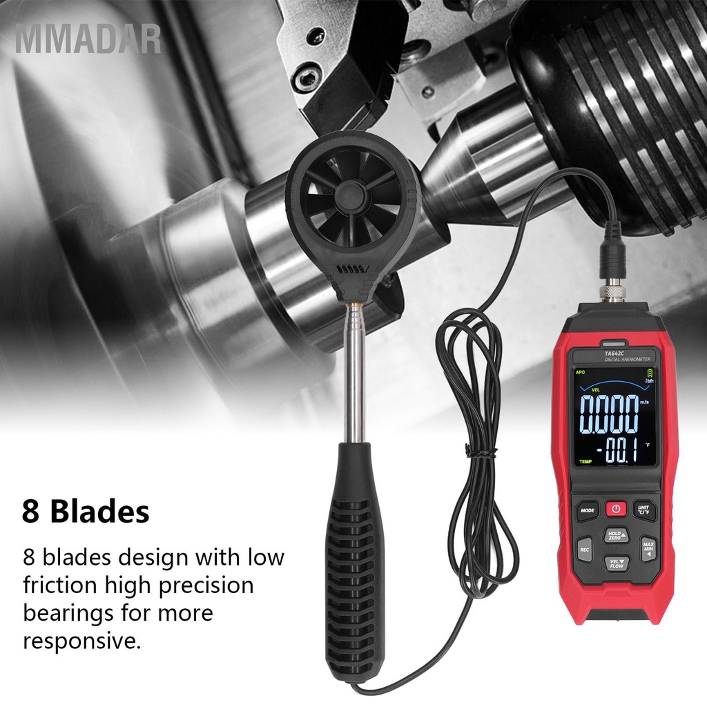 mmadar-เครื่องวัดความเร็วลมดิจิตอลแบบพกพา-handheld-air-flow-velocity-tester-เครื่องวัดความเร็วลมเครื่องวัดความเร็วลม