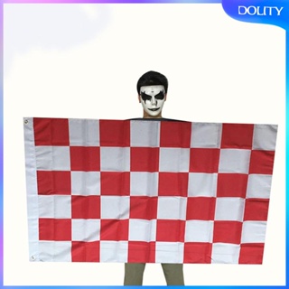 [dolity] ธงตรวจสอบ สีแดง และสีขาว น้ําหนักเบา ธงแข่งรถ สําหรับวันหยุด