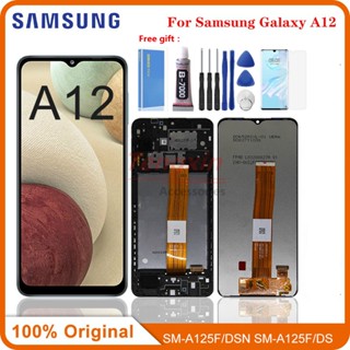 อะไหล่หน้าจอสัมผัส LCD 6.5 นิ้ว สําหรับ Samsung Galaxy A12 A125F A125F/DS