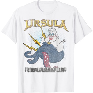 เสื้อยืดแขนสั้นMens new style for spring and summer 2023 Little Mermaid Ursula Quote Portrait Vintage T-Shirt - Mens T