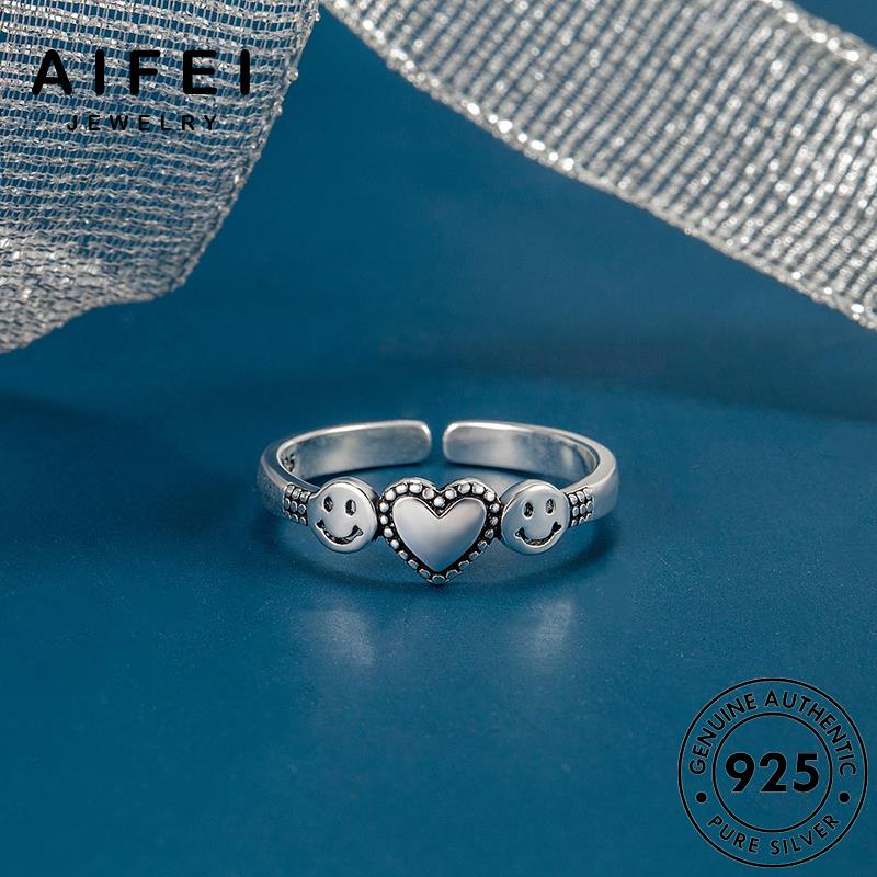 aifei-jewelry-เครื่องประดับ-เงิน-ยิ้มหวานหัวใจ-ผู้หญิง-silver-เครื่องประดับ-แฟชั่น-ต้นฉบับ-925-เกาหลี-แท้-แหวน-r229