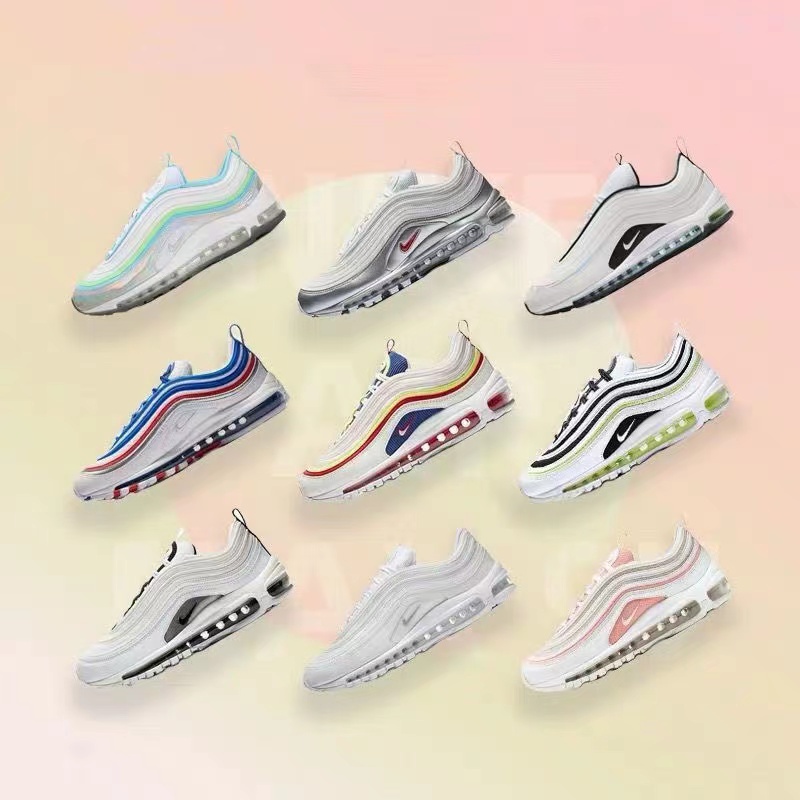 จริง-100-ของแท้air-max-97-shoe-รองเท้าผ้าใบแฟชั่นสำหรับผู้ชายและผู้หญิงรองเท้าผ้าใบกีฬาทางอากาศ