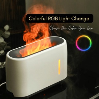 【COD/พร้อมส่ง】 Humidifier colorful เครื่องพ่นไอน้ำไฟเตาผิงอโรม่า เครื่องพ่นอโรม่า ไอน้ำเปลวไฟ