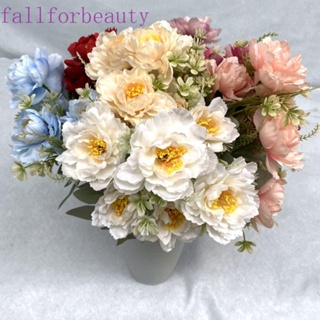 Fallforbeauty ช่อดอกไม้ประดิษฐ์ ผ้าไหม หลากสี สไตล์โรแมนติก สําหรับตกแต่งบ้าน ห้องนั่งเล่น งานเลี้ยงวันเกิด และงานแต่งงาน