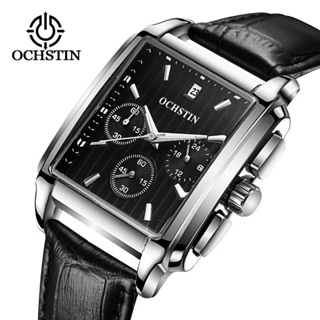 Ochstin Watch (ของแท้ 100%+ กล่องของแท้) GQ063 นาฬิกาข้อมือลําลอง ทรงสี่เหลี่ยม กันน้ํา อเนกประสงค์ สําหรับผู้ชาย