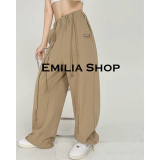 EMILIA SHOP กางเกงขายาว กางเกงเอวสูง กางเกงขายาวผู้หญิง 2023 ใหม่ ES020801 0413