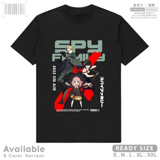 เสื้อยืดผ้าฝ้ายพิมพ์ลาย Anime SPY X FAMILY Tshirt