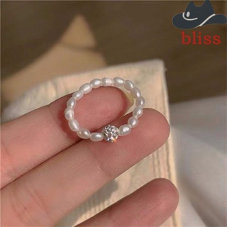 Bliss แหวน ประดับลูกปัด ไข่มุก เพทาย แวววาว ของขวัญ อินเทรนด์ใหม่