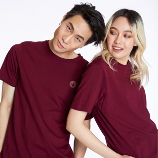 BODY GLOVE Unisex Basic T-Shirt เสื้อยืด สีเลือดหมู-29