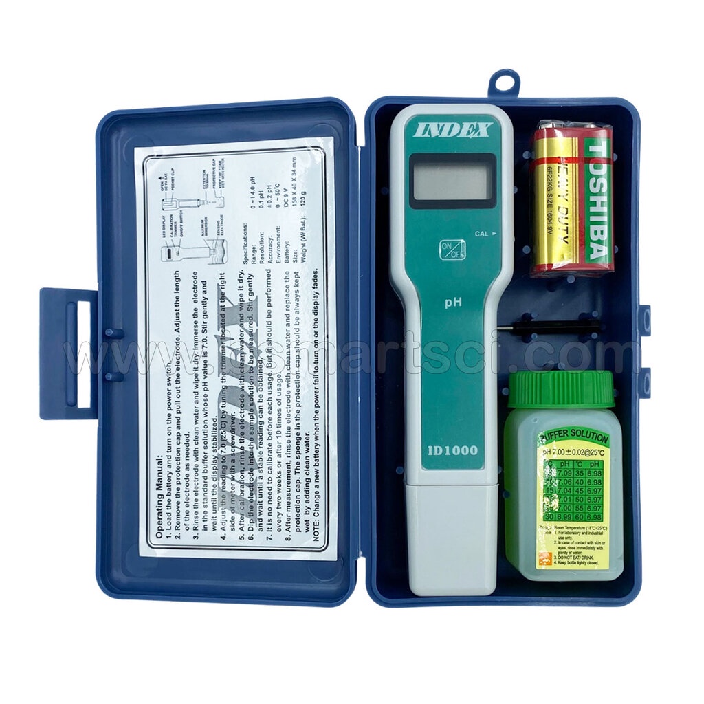 ปากกาวัดค่าph-0-14-เครื่องวัดค่ากรดด่าง-แบบปากกา-pocket-ph-tester-ยี่ห้อ-index-รุ่น-id-1000