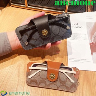 Anemone กล่องใส่แว่นตาอ่านหนังสือ หนัง PU แบบแข็ง ลายดอกคามิเลีย เรียบง่าย