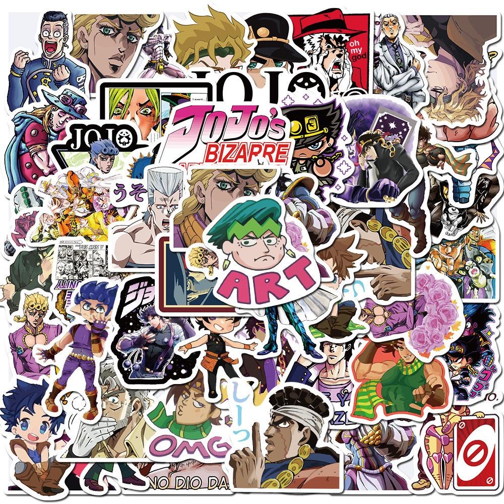 สติกเกอร์-ลายกราฟฟิตี้-jojos-bizarre-adventure-series-กันน้ํา-สําหรับตกแต่งกระเป๋าเดินทาง-โทรศัพท์มือถือ-หมวกกันน็อค-แล็ปท็อป-สเก็ตบอร์ด-diy-50-ชิ้น