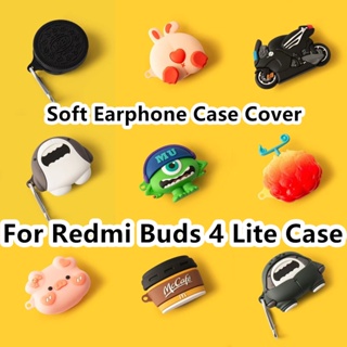 【พร้อมส่ง】เคสหูฟัง แบบนิ่ม ลายการ์ตูนเป็ด และแก้วกาแฟ สําหรับ Redmi Buds 4 Lite Redmi Buds 4 Lite