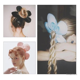 Boom Scrunchies ยางมัดผมหางม้า ลายดอกไม้ ขนาดใหญ่ น่ารัก สําหรับผู้หญิง