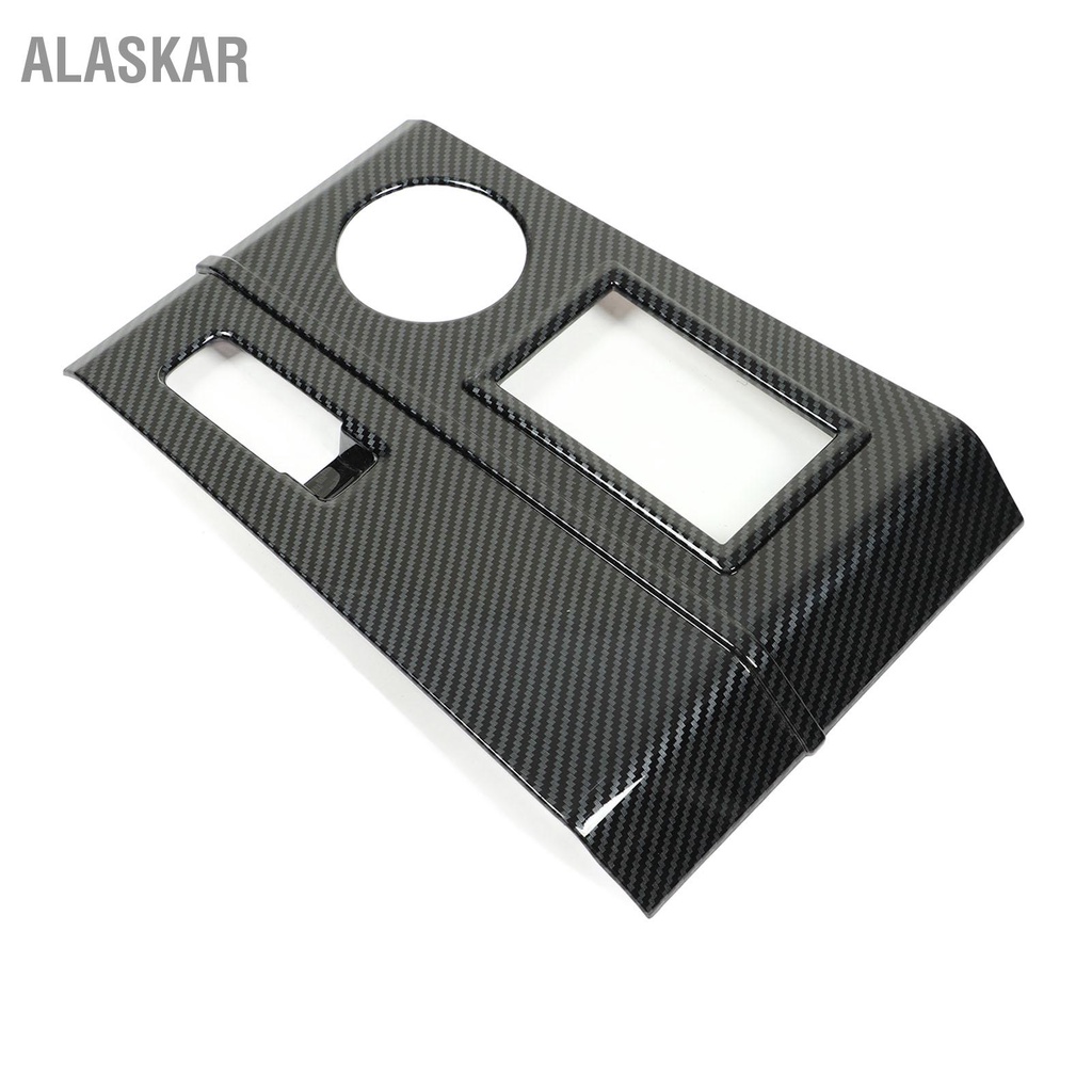 alaskar-กล่องเปลี่ยนเกียร์กล่องกรอบฝาครอบคาร์บอนไฟเบอร์เกียร์เปลี่ยนฝาครอบแผงสำหรับ-mitsubishi-outlander-2023