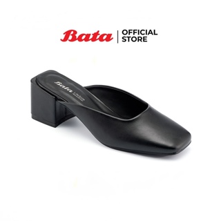 Bata บาจา รองเท้าส้นสูงแบบสวมเปิดส้น สวมใส่ง่าย รองรับน้ำหนักเท้า ดีไซน์เก๋ สำหรับผู้หญิง รุ่น JESSY สีดำ รหัส 6616846 สีคาลาเมล รหัส 6618846