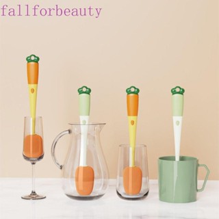 Fallforbeauty 3 In 1 ชุดแปรงทําความสะอาดขวดนม จุกนมหลอก แบบมือถือ หัวนิ่ม