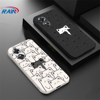 เคสซิลิโคนนิ่ม ลายการ์ตูนแมวน่ารัก สําหรับ OPPO A78 Reno 8T A17 A57 2022 A15 A16 A16K A54 A53 A12 A5S A7 A3S A11k A52 A92 A94 A37 F9 5F A1K A31 A8 A55 C1