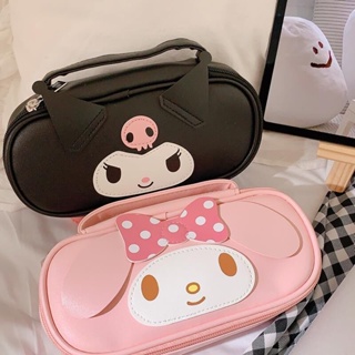 SANRIO กล่องดินสอ ขนาดใหญ่ จุของได้เยอะ ลาย Melody Cinnamoroll Kuromi เหมาะกับนักเรียน สําหรับใส่เครื่องเขียน ปากกา