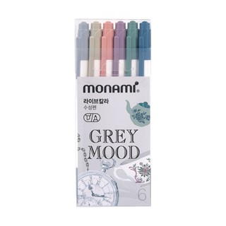 MONAMI ชุดปากกาสีน้ำ Live Color  6 สี