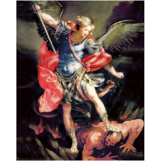 โปสเตอร์ พิมพ์ลาย Saint Michael The Archangel สําหรับตกแต่งผนัง