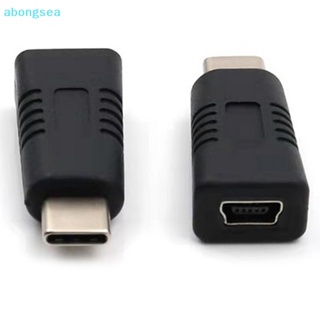 Abongsea อะแดปเตอร์สายเคเบิลข้อมูล Mini USB Female To Type C Male T Type Female To Data Cable Nice