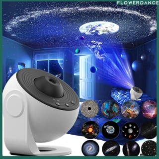 หมุน Usb Led Galaxy Projector Starry Sky Night โคมไฟโปรเจคเตอร์ Night Light Aurora Star Projector ห้องนอน Full Coverage Flower