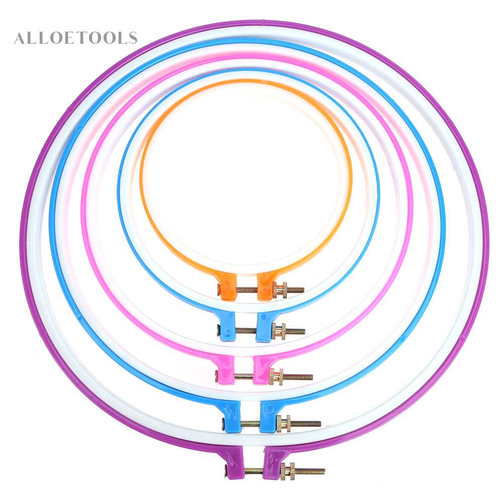 สะดึงปักครอสติช-พลาสติก-5-ชิ้น-สําหรับจักรเย็บผ้า-งานฝีมือ-au-alloetools-th