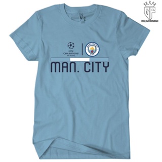 เสื้อยืด พิมพ์ลาย Champions Club Manchester City พรีเมี่ยม สําหรับผู้ชาย และผู้หญิง