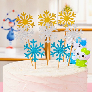 10 ชิ้น เจ้าหญิงน้ําแข็ง คัพเค้ก ท็อปเปอร์เกล็ดหิมะ เด็ก สุขสันต์วันเกิด อุปกรณ์ตกแต่งเค้ก เบบี้ชาวเวอร์ งานแต่งงาน เค้ก Topper